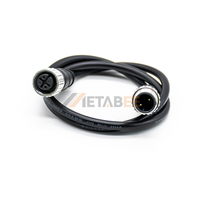 Konektor Penerbangan M12 Male ke Kabel Harness 2 Pin Sm Plug, Kabel Daya DC Industri dengan Konektor Quick Lock 2p