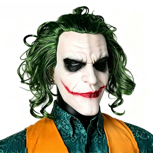 Masque réaliste du Joker avec cheveux verts - Masque intégral en latex style Heath Ledger pour Halloween, cosplay et soirées <span class=keywords><strong>d</strong></span>'<span class=keywords><strong>horreur</strong></span> - Product Image 2