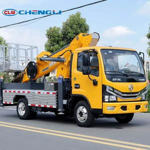 รถบรรทุกติดตั้งแท่นยกไฮดรอลิก CLW Dongfeng สีเหลือง สำหรับงานบำรุงรักษาที่สูง - Product Image 1