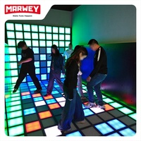 Dalles de sol interactives lumineuses Marwey multifonctionnelles pour scène de divertissement intérieure, jeu de sol LED actif pour la danse et le jeu de marelle