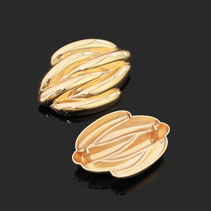 Botones de metal de aleación con forma especial de concha marina, estrella de mar, para ropa, personalizados de fábrica, con vástago, color dorado - Product Image 4