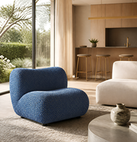 Fauteuil minimaliste italien - Nouveau fauteuil inclinable pour un salon décontracté, fauteuil de relaxation en tissu simple.