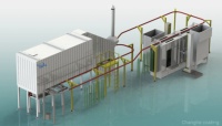 Petite ligne de revêtement en poudre automatique à haute productivité pour barres en aluminium Système complet de revêtement en poudre Chaîne de ligne de peinture par pulvérisation
