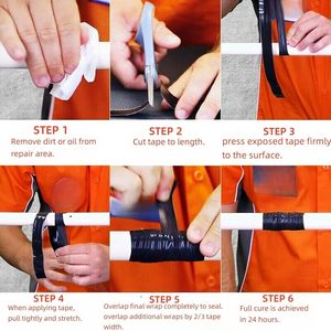 Self-Fusing <b>Silicone</b> Repair Tape,<b>Waterproof</b> Emergency Wrap Tape for Hoses,Pipes,Cables,Electrical Insulation,Automotive & Marine - Product Image 4