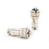 GX16 Connecteur de câble d'aviation circulaire 7 broches 7 broches Fiche ronde mâle et femelle en métal étanche à la poussière et à l'eau