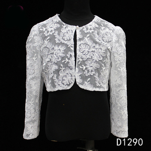 Chal de Vestido D1290 con Bordado Avanzado y <span class=keywords><strong>Encaje</strong></span>, Patrón Floral para Novia o Dama de Honor - Product Image 3