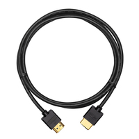 Câble HDMI 3D 36AWG Ultra Flexible Super mince demande du client Support 4K 1080P 2160P HDTV ps-slim HDMI 12 mois sac en plastique doré