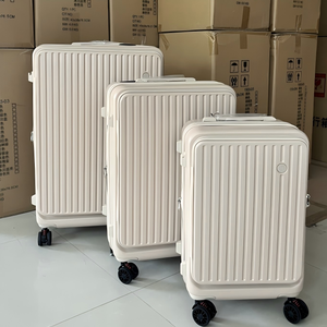 Three-piece <strong>Light</strong> <strong>Weight</strong> Spinner Suitcase Set with Front Quick Access Lid Extra Expansion Capacity <strong>Luggage</strong> Expandable Rolling - Product Image 5