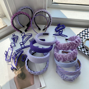 2022 Summer More Style Women Colorful Sponge Hairband Silk Satin Braids Knotted Headband Sweet <strong>Cool</strong> Girl <strong>Hair</strong> <strong>Accessories</strong> - Product Image 1