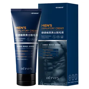 Private Label 5 Mins Fast Remove Organic Korea Men'S Permanent Facial Body Hair Removal Cream