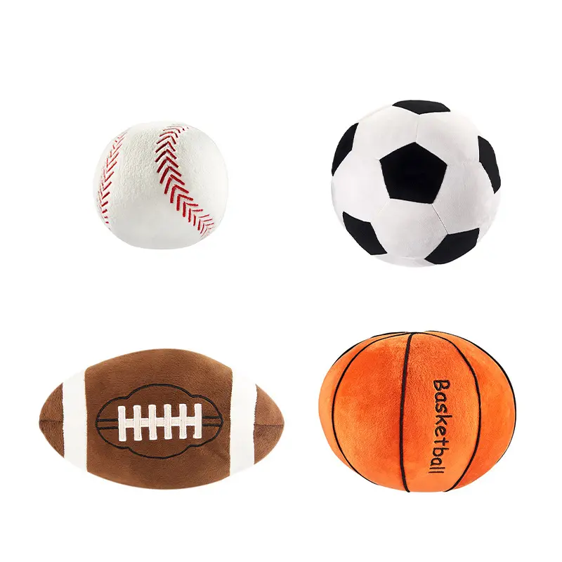 Baby plush basketball football baseball parent-child interactive toys newborn plush set toy ball