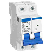 Interruptor de Circuito de Protección Doméstica XB-63M Zhongdianhuatong 3P Tipo C Magnético Simple 6kA 4kV 400V 1A 6A con Certificación CE/CCC