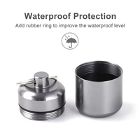 Étui de protection pour bouchons d'oreilles, mini conteneur portable léger en métal, style vintage, pour clés, bouteille, ou poche, idéal pour l'extérieur