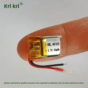제조업체 도매 3.7V 401012 30mAh 충전식 리튬폴리머 배터리 맞춤형 모양/커넥터 OEM/ODM 블루투스 헤드셋용 - Product Image 1