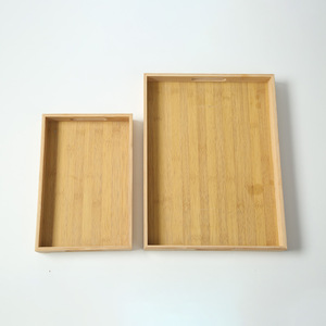 Bamboo <b>Tea</b> <b>Tray</b> 400x300x40mm With Handle For Restaurant Hotel Use - Product Image 4