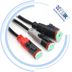 DT02-2P Duetsch <span class=keywords><strong>2</strong></span> Pin erkek konnektör kablo düz IP67 IP68 Deutsch fiş kalıplı Cordset tek sonu kablolama için kamyon - Product Image 4