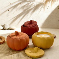 Moule en silicone en gros pour boîte de rangement citrouille d'Halloween, moule en résine époxy et plâtre DIY pour porte-bougie et décoration de table, facile à démouler