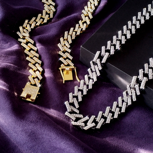 Collana e Bracciale Hip Hop con Catena Lucida Personalizzabile all'Ingrosso per Uomo e Donna, Miglior Regalo - Product Image 2