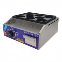 Machine à œufs et hamburgers électrique professionnelle à 8 cavités, plaque antiadhésive en aluminium, corps en acier inoxydable, pour la préparation de gâteaux aux œufs et de tourtes à la viande