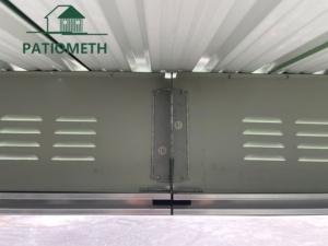 Abri de jardin en métal Patiometh 9' x 4' avec toit incliné pour cour, vélo, patio, <span class=keywords><strong>garage</strong></span>, pelouse, vert - Product Image 6