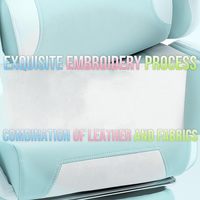 Chaise de bureau confortable populaire en Colombie, chaise de jeu mignonne pour ordinateur, chaise de jeu kawaii pour filles avec repose-pieds