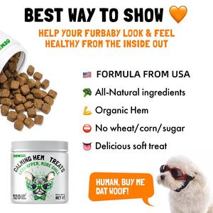 بالجملة الكلاب تهدئ يمضغ لينة يعامل القنب لتهدئة الكلب يساعد في القلق الكلب ، ينبح ، تخفيف التوتر الكلب القلق الإغاثة - Product Image 2