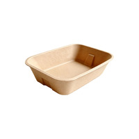 Bac à litière rectangulaire jetable pour chat, en pulpe biodégradable, anti-fuite, sans lavage, portable, pour voyage, logo personnalisé