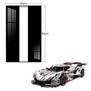 Vitrina para Autos Deportivos de Bloques de Construcción y Caja Acrílica Transparente a Prueba de Polvo - Gabinete de Colección de Modelos de Carreras Montable en la Pared - Product Image 1