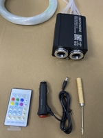 Luz de Fibra Óptica de 32W RGBW para Techo Interior de Coche con Efecto de Cielo Estrellado Titilante y Luz Ambiental de Estrellas Fugaces