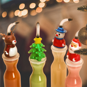 Adorno Navideño 2022, Botella de Agua Reutilizable con Diseño de Papá Noel, Muñeco de Nieve y Duende, para Niños, 500 ml - Product Image 2