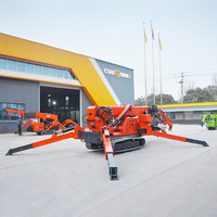 Grue de chantier personnalisable 5 tonnes 8 tonnes, mini-grue araignée sur chenilles d'intérieur avec télécommande sans fil et nacelle suspendue.