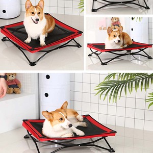 เตียงสุนัขยกสูงระบายอากาศได้ทำจากผ้าอ๊อกซ์ฟอร์ดถอดซักได้กรอบเหล็กพับได้สำหรับกลางแจ้ง - Product Image 6