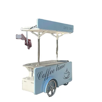 Chariot d'affichage dur de crème glacée de Popsicle commercial mobile de rue avec le chariot de distributeur automatique de congélateur de vitrine de crème glacée de roue/nourriture