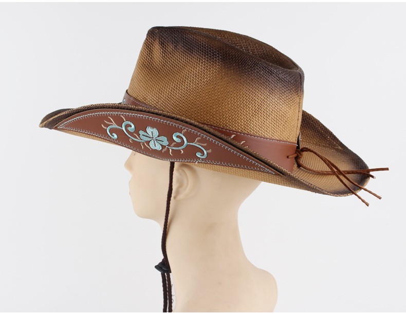 Classic Straw Cowgirl Hats for Women - Embroidered Western  display picture 3