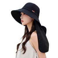 Chapeau de pêcheur pour femme adulte de haute qualité, tendance, pour l'été, avec protection solaire et cache-nuque, idéal pour les voyages, la plage et la pêche, 100% coton