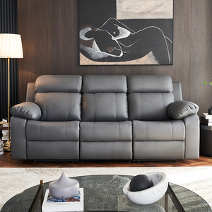 Sofá Reclinable Eléctrico de Primera Clase, Diseño Moderno, Tapizado en Cuero, Multifuncional, para Sala de Estar, Tres Personas, Modelo 6882-39 - Product Image 3