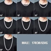 Lujoso Hip Hop personalizado 14K oro sólido Miami cubano cadena collar Bling Iced Out Moissanite