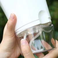 Pot de fleurs transparent à arrosage automatique, pot hexagonal pour plantes, jardinières en plastique, décoration pour la maison et le jardin