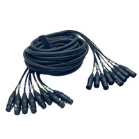 Câble de microphone tressé multi-cœurs 8 canaux avec connecteurs XLR pour console de mixage home cinéma et câbles de signal d'amplificateur