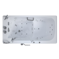 Baignoire autoportante moderne avec hydromassage et robinet inclus pour la rééducation des membres supérieurs/inférieurs dans la salle de bain