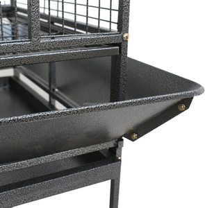 Oyun Alanlı Büyük Papağan Kafesi, Oyun Üstü Alanlı, Tekerlekli Standlı, Ferforje Kuş Kafesi - Product Image 4