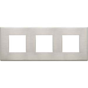 <b>Plate</b> 6M (2+2+2) Brushed Nickel 24mm Length Wall <b>Switch</b> Cover - Product Image 1