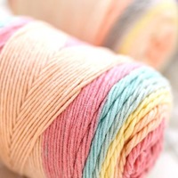 5 Strand 25g /Ball Eco-friendly Soft Worsted Knitting Baby Yarn Thick Multicolored Milk Cotton for Crochet Yarn