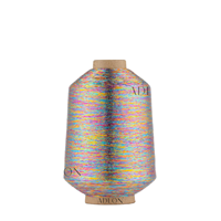 Fil Métallique Durable pour la Couture – Type MS, Fil Doré et Argenté, Mélange Polyester Nylon pour Bordures de Vêtements Haut de Gamme et Projets DIY