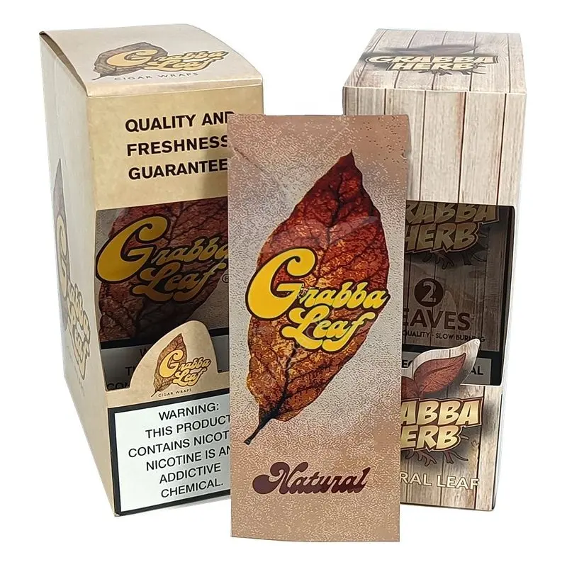 MOQ500 Custom Tembakau Grabba Packaging Display Small Sample Sachet Bags Natural Whole Tobacco Leaf Bag