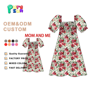 ชุดเดรสเข้าคู่กับแม่และฉันแขนสั้นสำหรับเด็กผู้หญิงชุดฤดูร้อน - Product Image 2