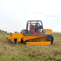 Tondeuse à gazon à chenilles de 800 mm, dernière génération, tondeuse à fléaux télécommandée pour les espaces verts
