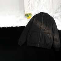 Veste d'hiver à col baseball, couleur unie, fermeture éclair, résistante au froid et chaude, veste en duvet décontractée pour homme, grande taille