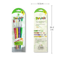 Ensemble de pinceaux d'art pour enfants, 6 pièces, manche en bois, pinceaux en nylon acrylique pour artistes