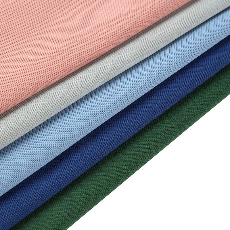 Eis perlenbaumwolle perlen netz gestrickter stoff feuchtigkeit abziehender schweiß sportbekleidung polo-shirt t-shirt stoff